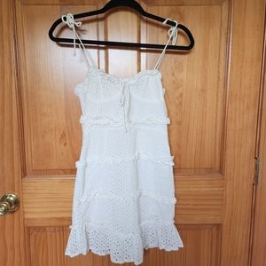 Skylar and Madison White Eyelet Dress